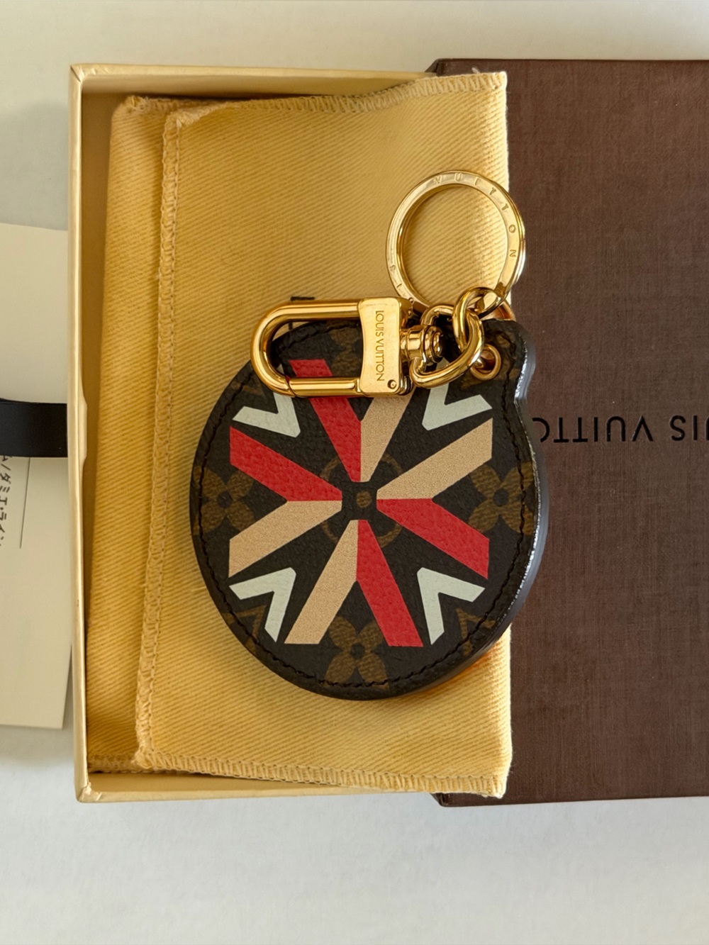 💞Auth Louis Vuitton Monogram Illustre Multi V bag charm💓